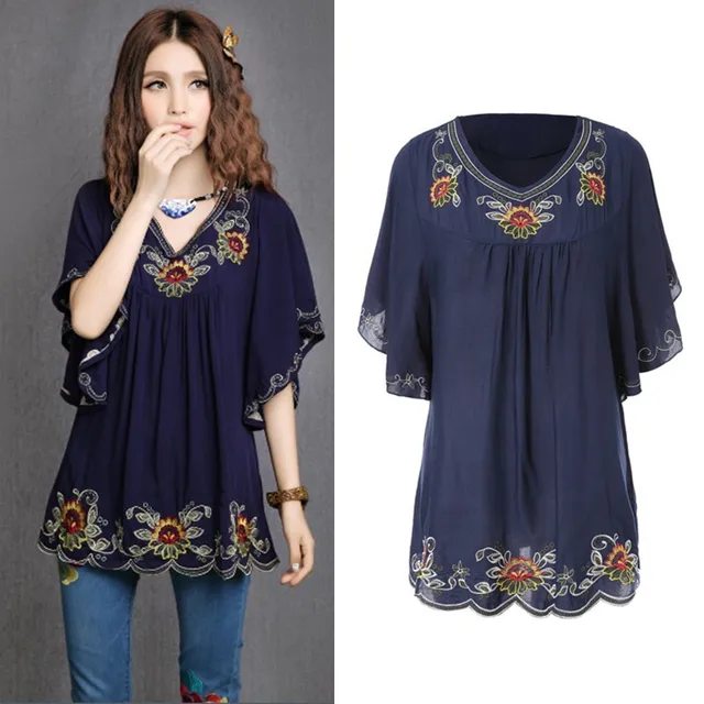 2017 New Fashion Women Cheap Plus Size Clothing Vintage Hippie Boho