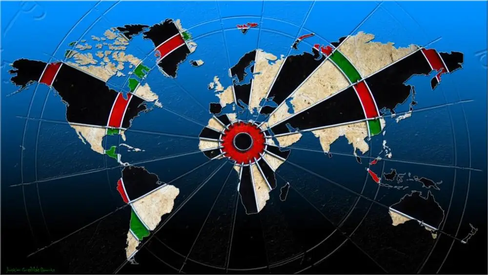 

game darts card world map Home Decoration Canvas Poster