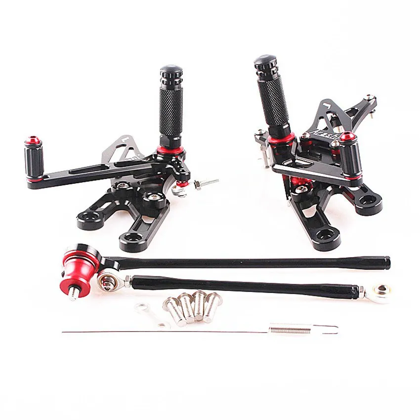 

For Honda CBR600RR 2003-2006 CBR1000RR 2004 2005 2006 2007 CNC Aluminum Motorcycle Black Adjustable Rearset Foot Pegs