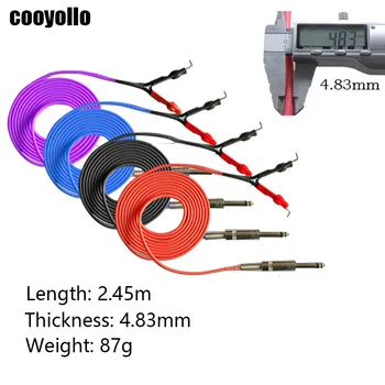 

Long Size 2.45M Tattoo Clip Cord For Tattoo Machine Power Supply Foot Pedal Switch Tattoo Gun Cable Wire Accessories Supplies