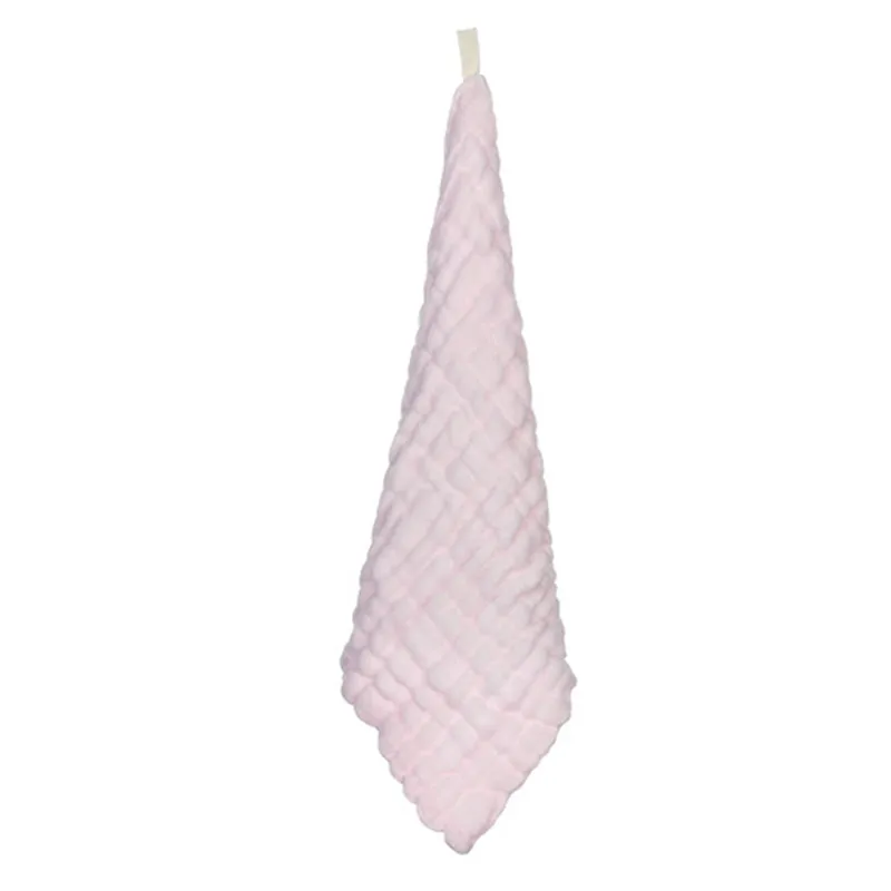 Прямая, Марлевое полотенце, детское слюнявное полотенце, хлопковое детское полотенце для мытья, детское маленькое квадратный носовой платок, Товары для новорожденных - Цвет: Розовый