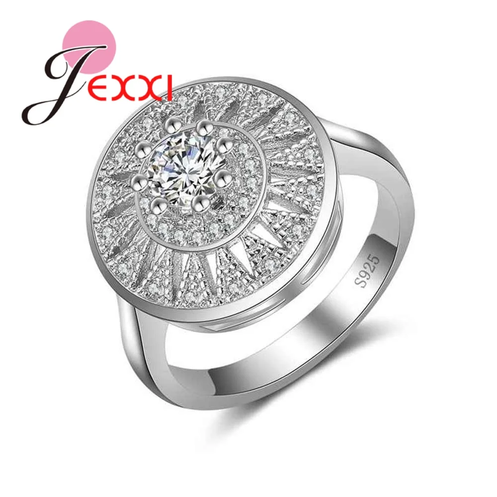 

JEXXI Wholesale Price Vintage Rings For Women And Men 925 Sterling Silver Bridal Wedding Band Finger Rings Bague Femme Jewellery