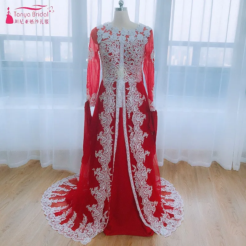 Роскошное вечернее платье Marocain Islamic abaya в Дубае с длинным рукавом vestido longo марокканский кафтан винтажное платье для выпускного вечера DQG189