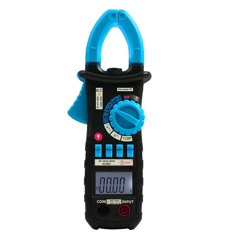 

Bside ACM02 Digital AC Current Clamp meter Temperature Capacitance Frequency Tester