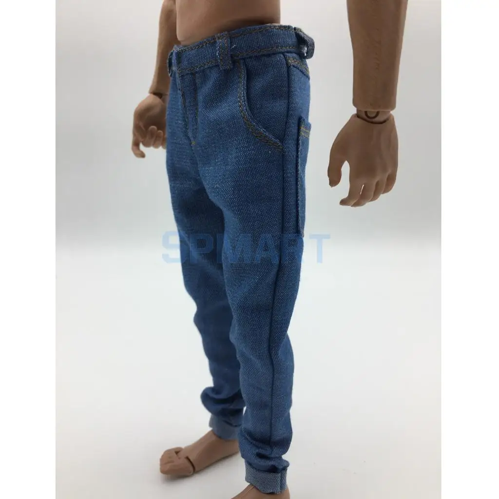 1/6 Scale Mens Denim Jeans Pants Trousers Clothing for 12