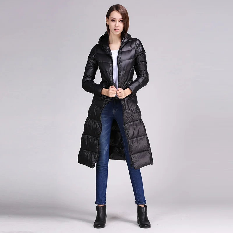 86 White Down Parka For Woman 2016 Winter New Arrive Thin slim fit