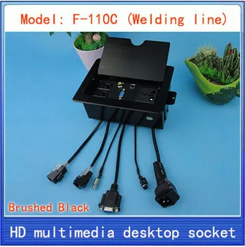 

Desktop socket / hidden /multimedia information outlet box/network RJ45 3.5 MM Audio video VGA interface desktop socket F-110C