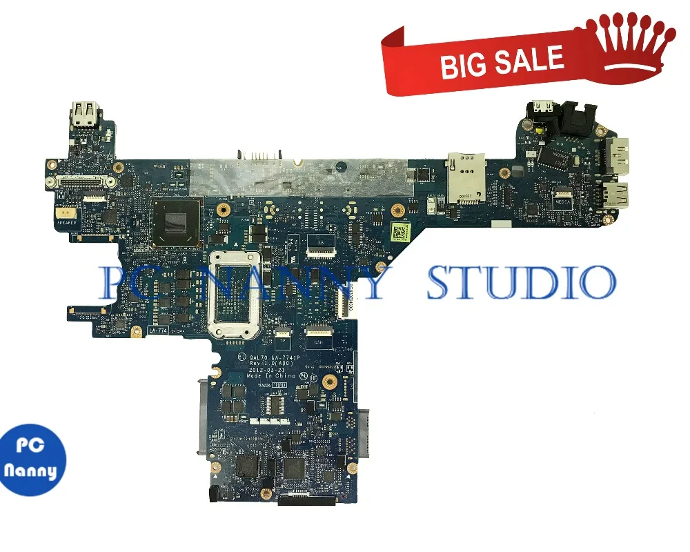 price cut  PCNANNY 07K64X 7K64X for Dell Latitude E6330 Laptop motherboard I7-3520M QAL70 LA-7741P tested
