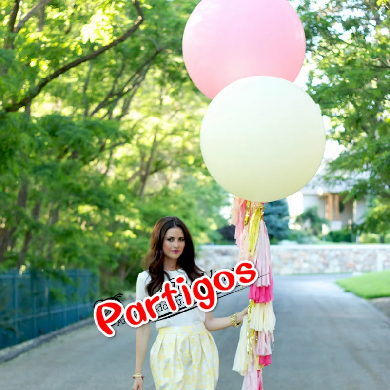 

Partigos 1 pc 36 inch Macaron Latex Balloons Wedding Decoration Inflatable Helium Air Balls Happy Birthday Party Balloons