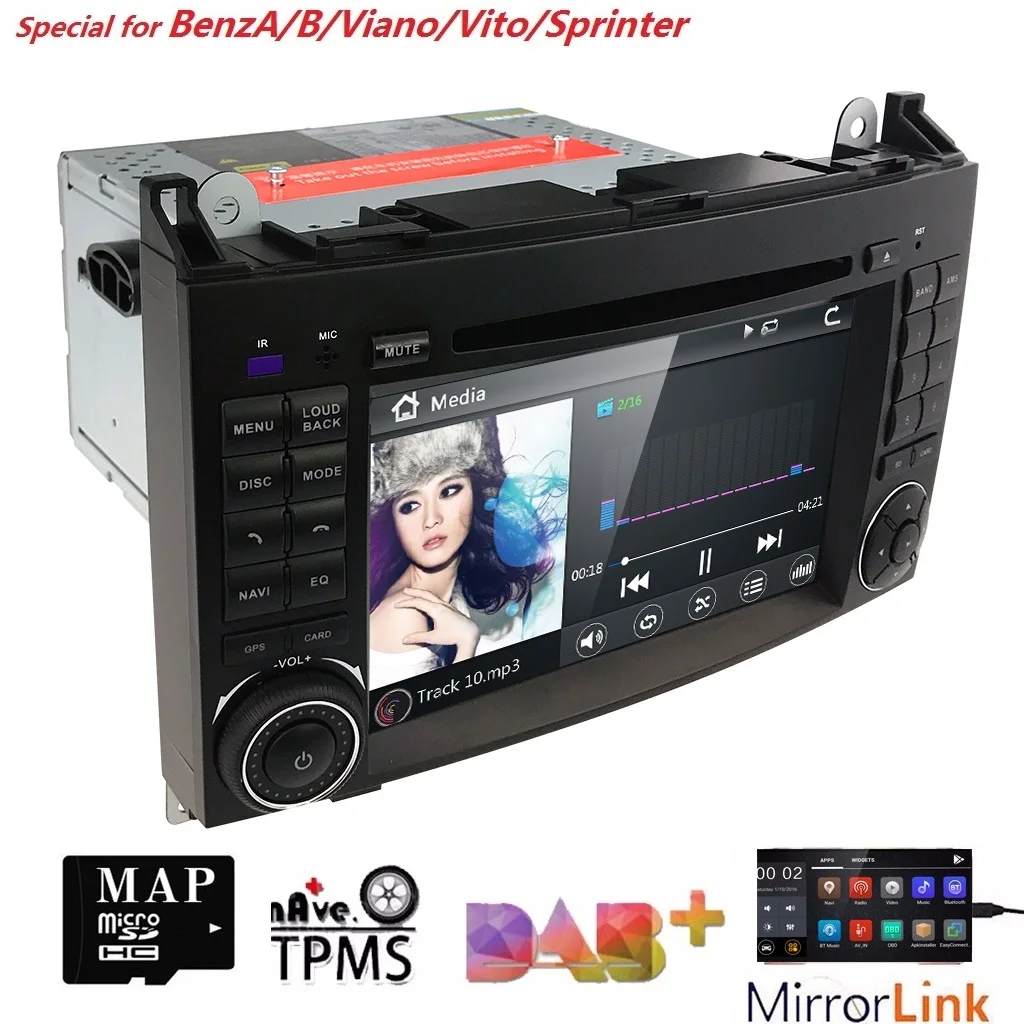 

2din Auto radio Car DVD multimedia for Mercedes Benz B200 A B Class W169 W245 Viano Vito W639 Sprinter W906 Navigation GPS USB
