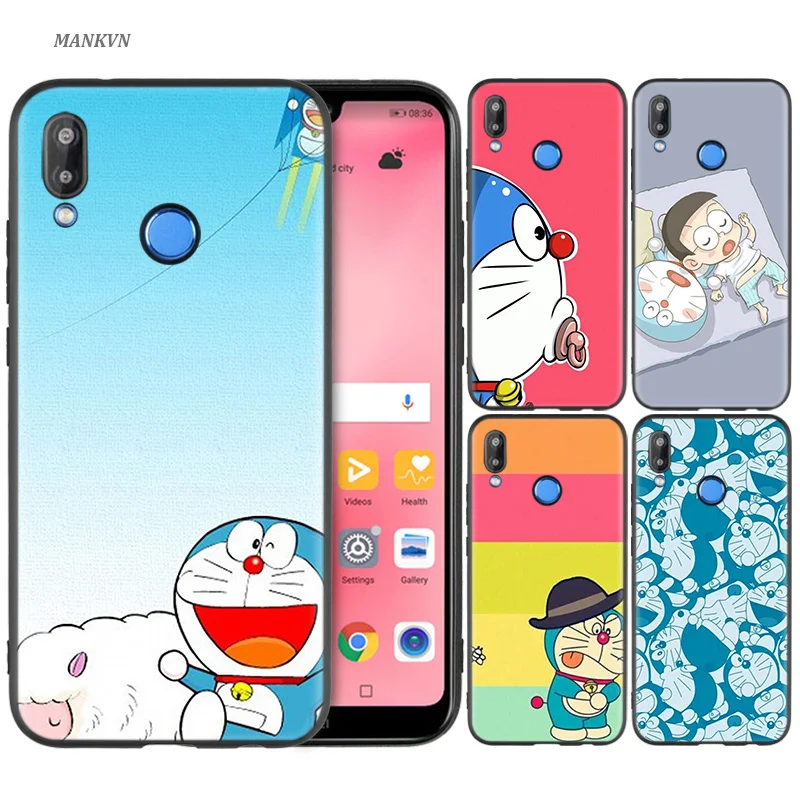 

Silicone Case Cover for Huawei P20 P10 P9 P8 Lite Pro 2017 P Smart+ 2019 Nova 3i 3E Phone Cases Doraemon