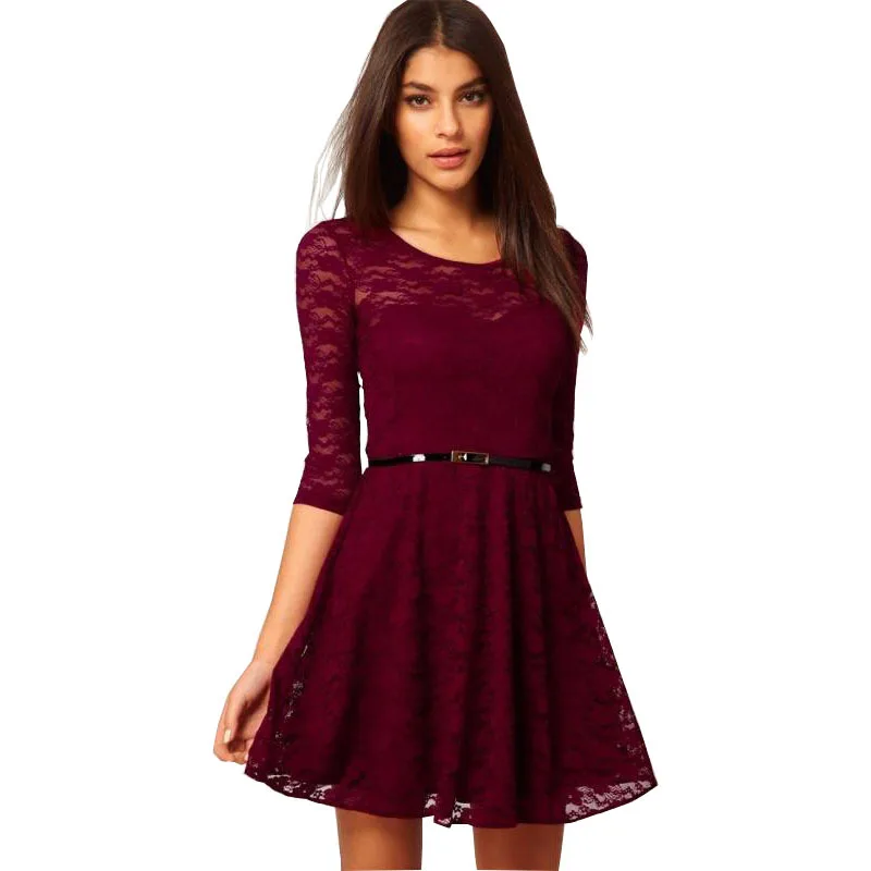 

Women Summer Dress 2019 Fashion Lace Style Slim all-match Slim Waist Dresses Hot In Stock Vestidos GZ003
