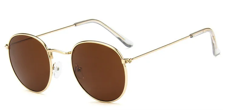 Круглые очки, оправа для женщин и мужчин, ретро очки для близорукости, оптические оправы, металлические прозрачные линзы, Золотые очки Oculos De Grau - Цвет оправы: Gold tea
