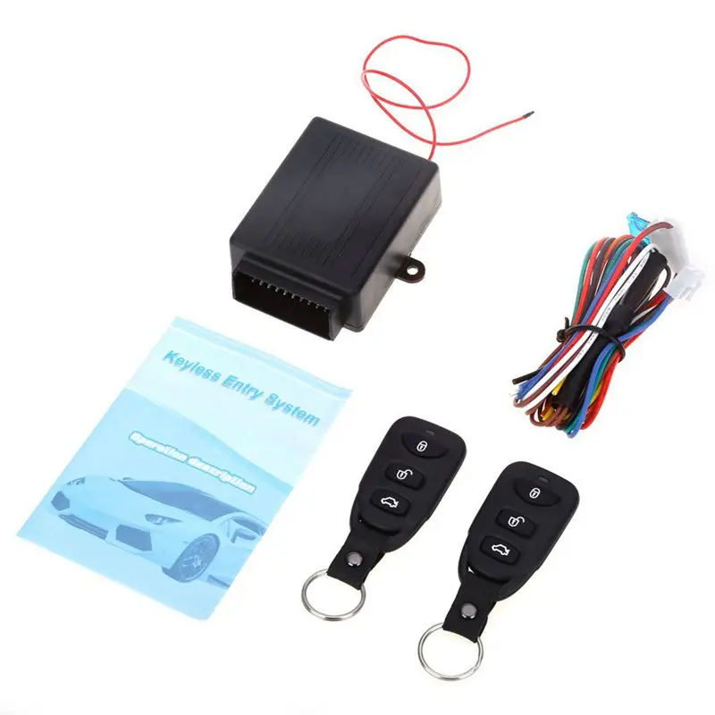 

Universal Car Auto Remote Central Kit Door Lock Locking Vehicle Keyless Entry System New With Remote Controllers Car alarm Sys