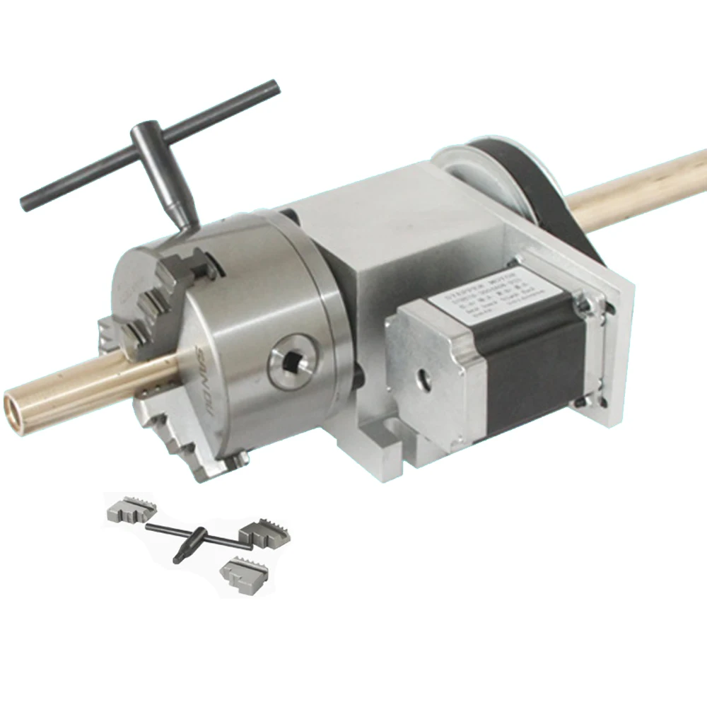 CNC 4 я вращающаяся ось 100 мм/4 &quotK11 3 кулачковый патрон для мини фрезерного станка с