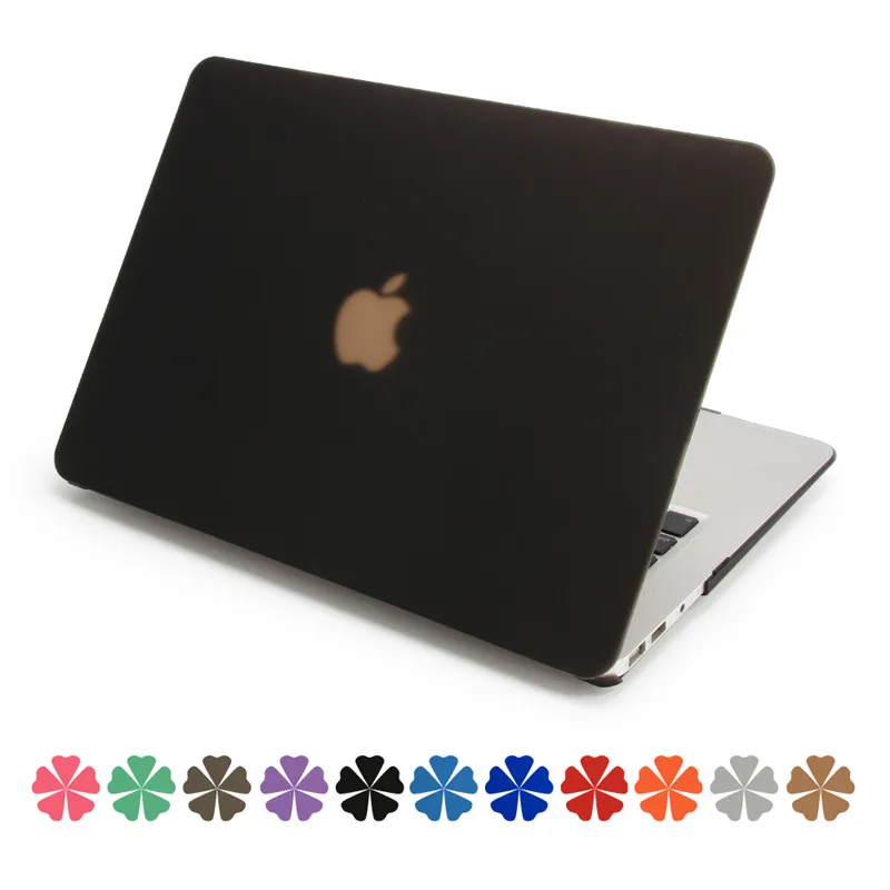  matte Transparent case For Apple macbook Air Pro Retina 11 12 13 15 laptop bag air 13.3 inch cover can see Logo 