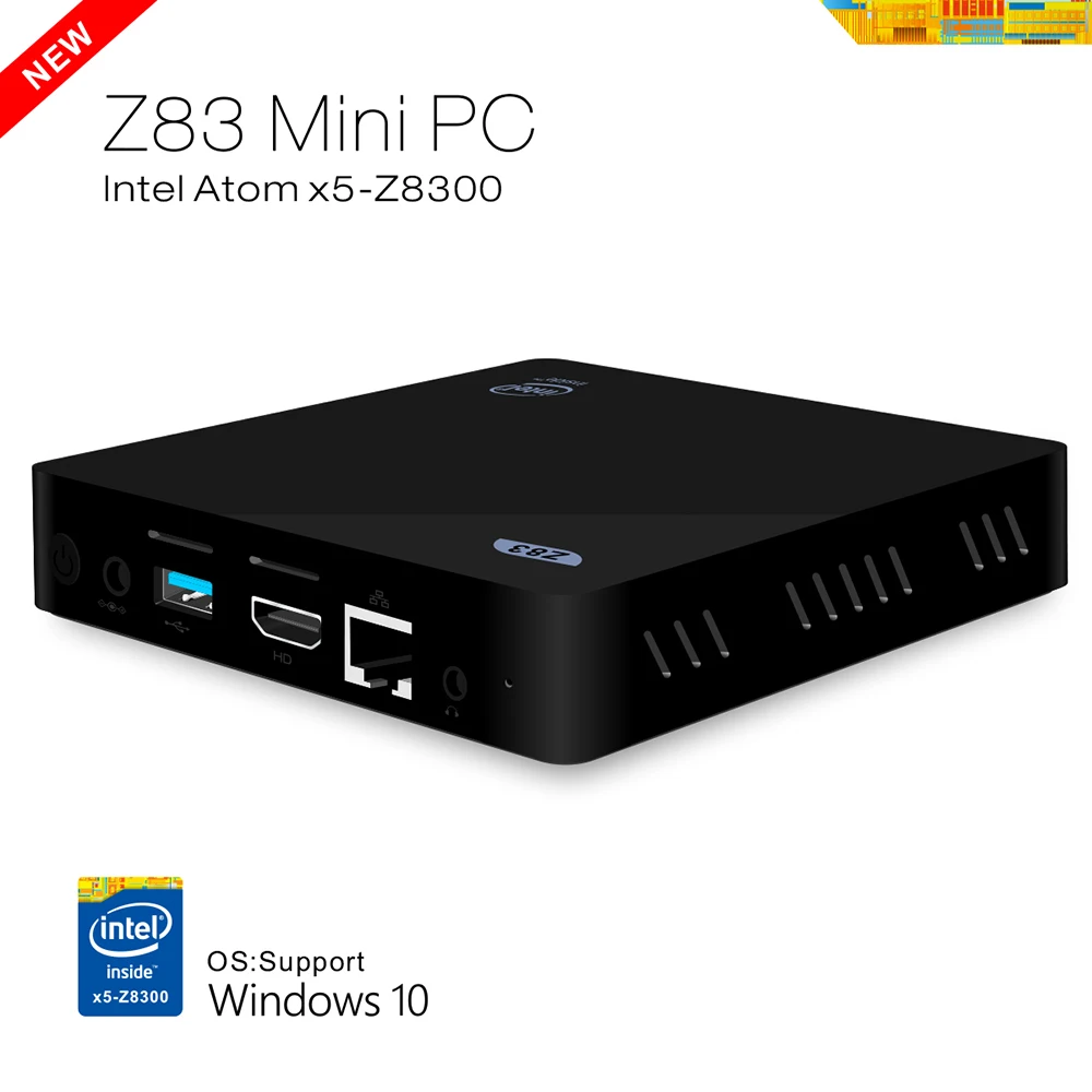 Z83 II ТВ приставка 2G 32G Windows 10 Intel Atom x5-Z8350 4K 3D Мини ПК 1000M LAN Bluetooth 4,0 2,4G 5,8G Wifi Набор Miracast Top Box