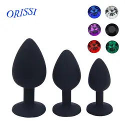 ORISSI горный хрусталь силиконовая Анальная пробка товары, маленькая Анальная пробка массажер Эротические Секс-игрушки для мужчин и женщин