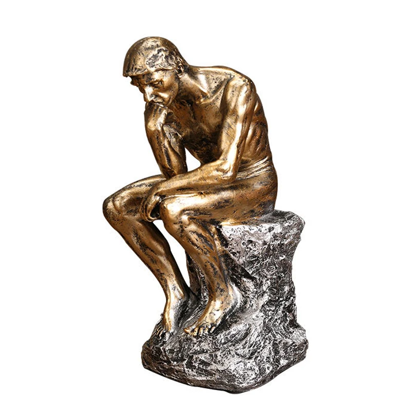 статуэтка философа. статуэтка думающий человек. огюст роден мыслитель. статуэтка мыслитель. женщина мыслитель.