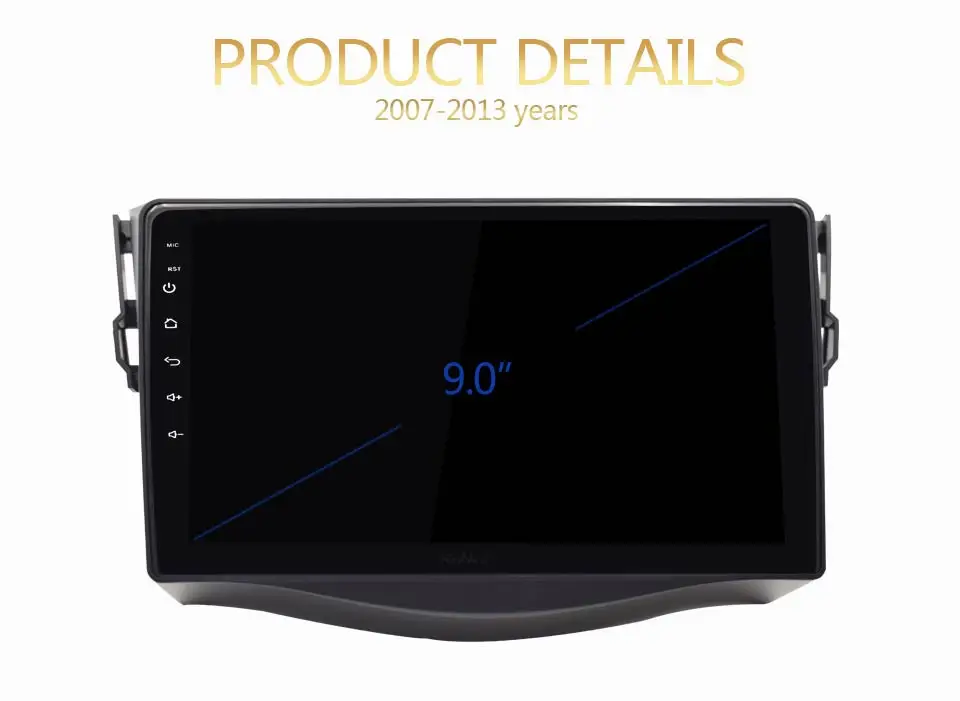 Flash Deal KiriNavi Car Radio Android DVD Touch Display For Toyota RAV4 2007-2013 Auto Audio GPS 2 din Multimedia Navigation System 16G ROM 2