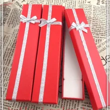 Высокое качество шкатулка 48 шт./лот красный Бумага браслет Цепочки и ожерелья Подарочная коробка симпатичные украшения Дисплей упаковки Коробки