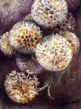 

High quality Oil painting Canvas Reproductions Dandelions (1900) by Claude Monet hand painted
