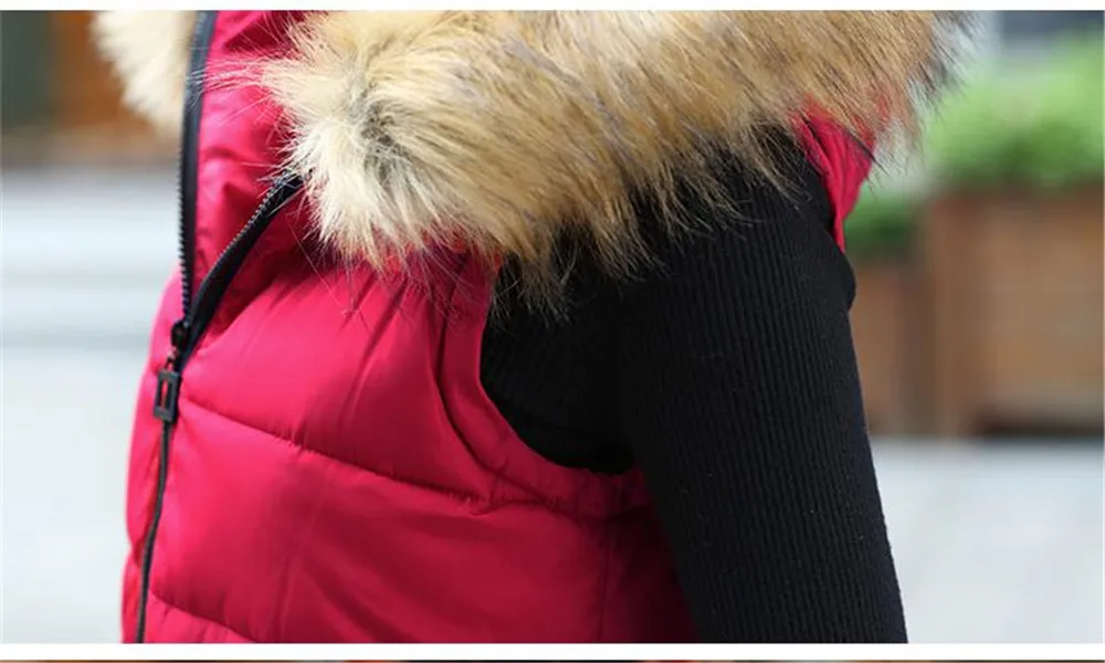 Новинка, корейский осенне-зимний высококачественный Женский хлопковый тонкий жилет с перьями, модный теплый жилет с капюшоном и воротниками, Q622