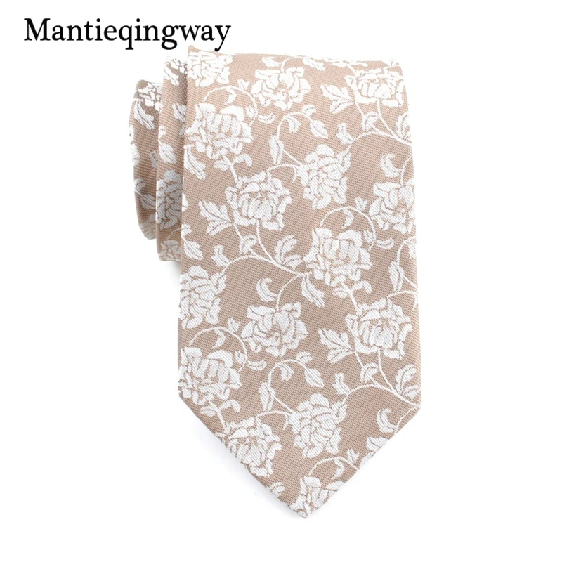 Mantieqingway 8 см Бизнес Цветочные галстук для мужские Костюмы Свадебные полиэстер Средства ухода за кожей Шеи Галстук corbatas модные кешью печатных Галстуки для мужчин