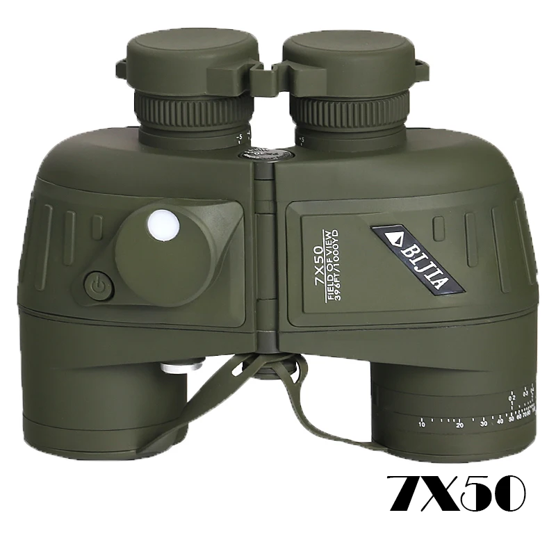 

BIJIA 7x50 military binoculars rangefinder professional waterproof telescope with tripod interface sailing compass