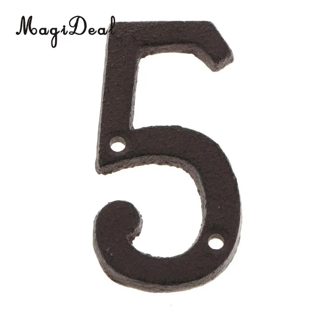 2pcs Rustic House Office Door Plaque Address Arabic Number Digit Plate Sign Plaque 1 5