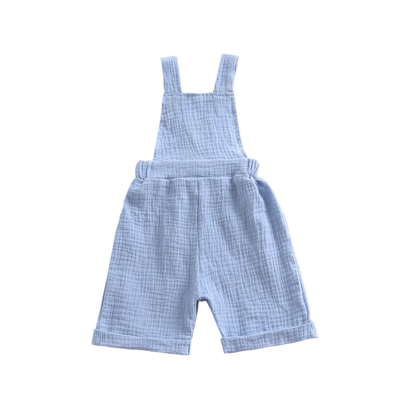 Синий комбинезон летний модный Комбинезон для маленьких мальчиков и девочек штаны на подтяжках детская одежда Salopette Fille 12 мес.-4 лет