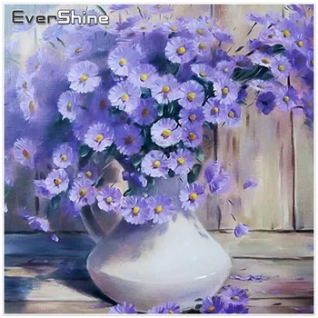 

EverShine Diamond Painting Full Drill Square New Arrivals Flower Pictures Of Rhinestones Diamond Embroidery Flower Wall Decor