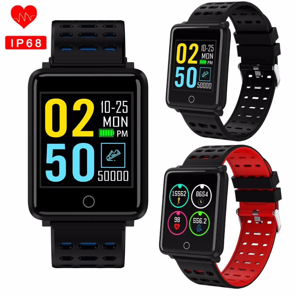 

Men Blood oxygen Smart 2.5D Screen Blood Pressure Exercise Heart Rate Smart Watch Waterproof Military Watch Free Shipping Sale