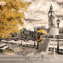 8d город фотообои обои 3d обои бумага s домашний декор обои s для стен в рулонах Гостиная Спальня Биг Бен