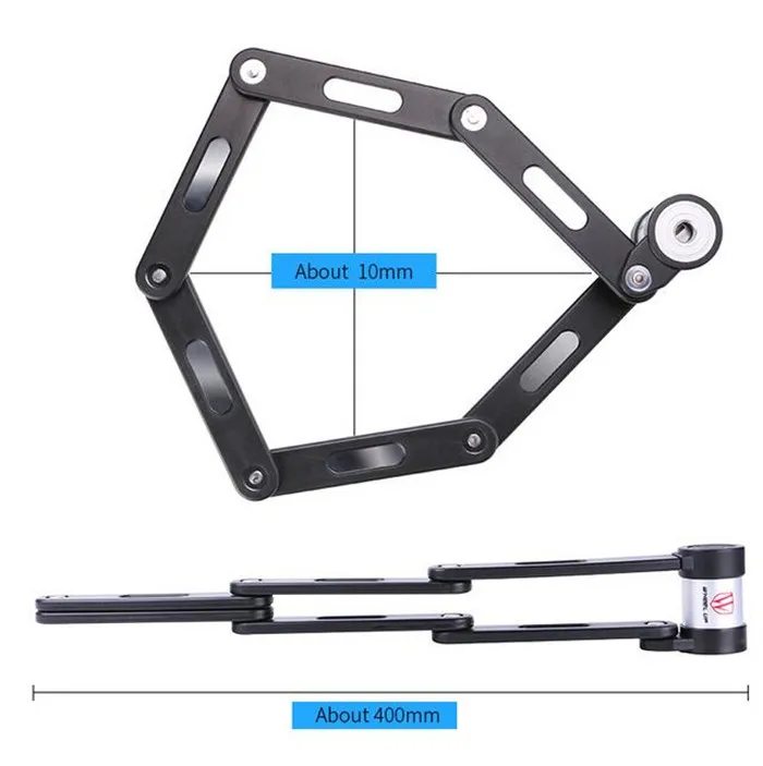 WHEEL UP Anti-theft Alloy Steel Bicycle Lock Professional Floding Bike Lock Foldable With Password Anti-cut Safety Cycling Lock