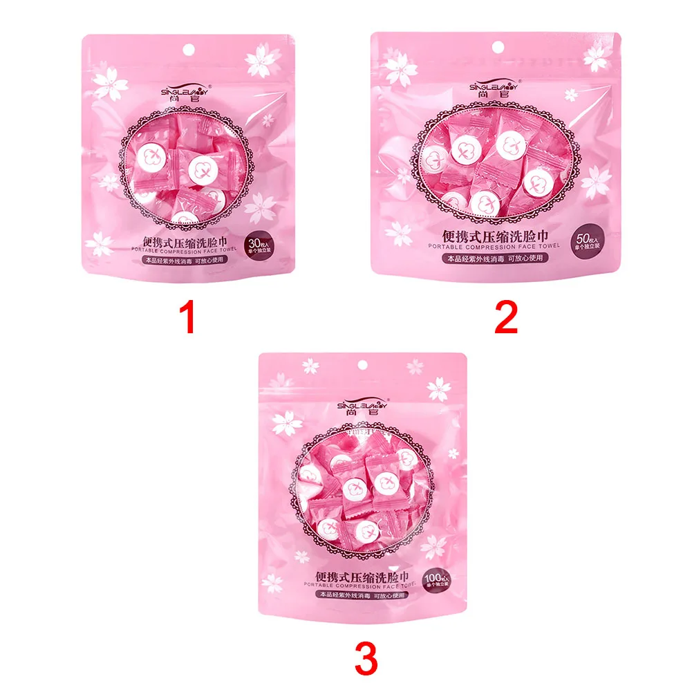 Facial Cleaning Compressed Towel Magic Makeup Portable Travel Disposable Wipes