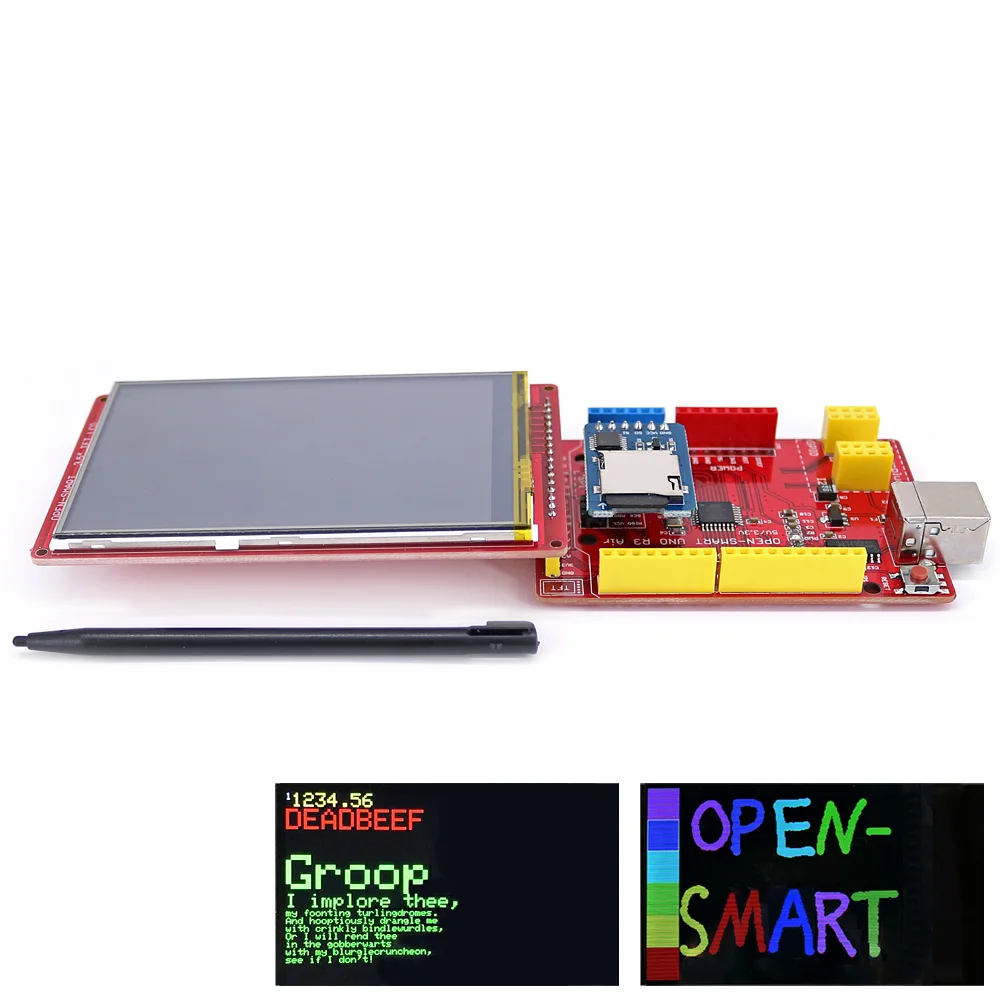 OPEN-SMART 3.5 inch 480*320 TFT LCD Touch Screen Breakout Module Kit with Easy-plug UNO R3 Air Board for Arduino UNO R3 / Nano