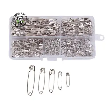 

00#~4# iron safety pins sets, Metal, 22~55x5~11x2~3mm; pin: 0.3~1mm