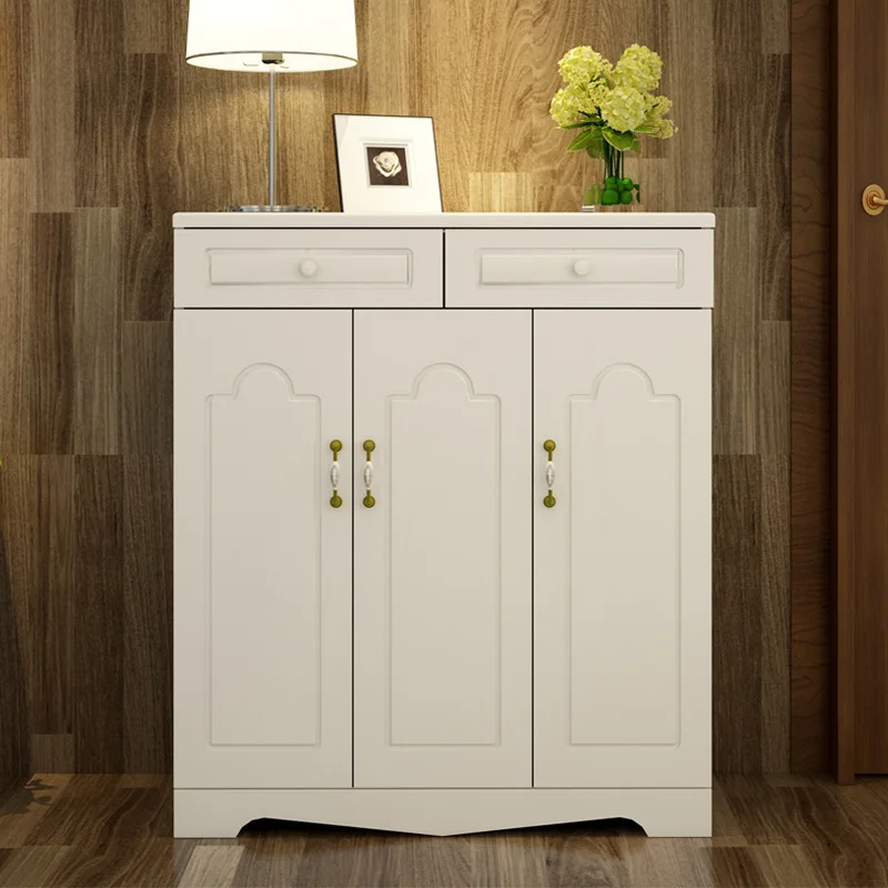 LK608 High Quality Wooden Shoes Cabinet Large Capacity Shoes Rack with Drawer Shoes Organizer Living Room Furniture
