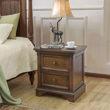 Us 560 99 15 Off Nightstands Bedroom Furniture Oak Solid Wood Bedside Table Night Stand Mesitas De Noche Side Table Bedroom Storage 50 45 60 Cm In