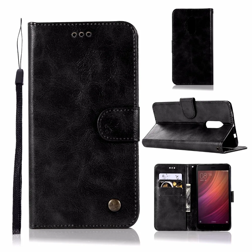 

Retro Leather Case For Xiaomi Redmi Note 4 Note 4X Flip Wallet Cover Redmi 4A Magnetic Stand Phone Shell Redmi4 Redmi 4X Funda