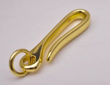 

5X Big 70mm Quality Shiny Gold Car KeyChain Key Ring Belt U Hook Loop Wallet Chain Accessories Fish Hook SET