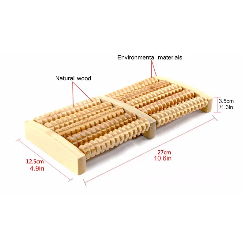 Wooden Foot Roller Wood Care Massage Reflexology Relax