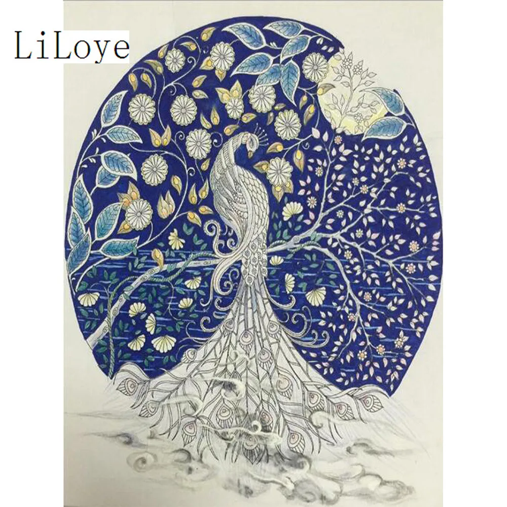 

LI LOYE Peacock 5D DIY Diamond Painting Cross Stitch Diamond Embroidery Full Square Mosaic Pattern Needlework Decor Gift FZ317