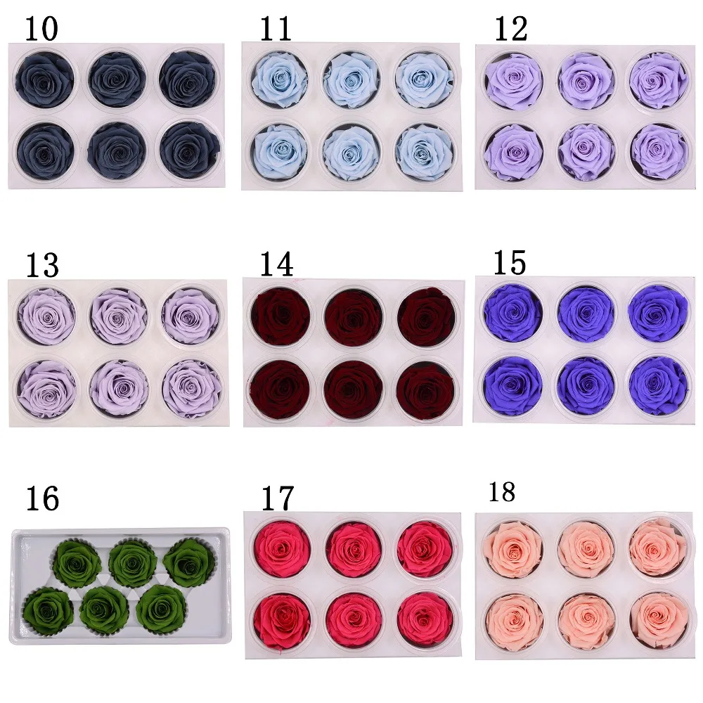 1 коробка Высокое качество консервированные цветы цветок бесморская Роза 4-5 см диаметр вечная жизнь цветок Материал Подарочная коробка День святого Валентина