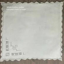 Набор из 4 Женские Модные носовые платки, 11 дюймов белый хлопок ручной работы с вышивкой Винтаж цветочный платки платок для невесты подарки