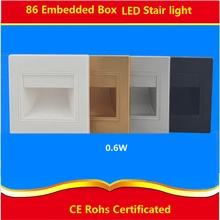 2 шт./партия 0,6 Вт/1,5 Вт/2,5 Вт 85-265Vac светодиодный светильник для лестницы, ночник для 86 коробок, светодиодная Нижняя подсветка для коридора, лестницы, коридора, ванной комнаты