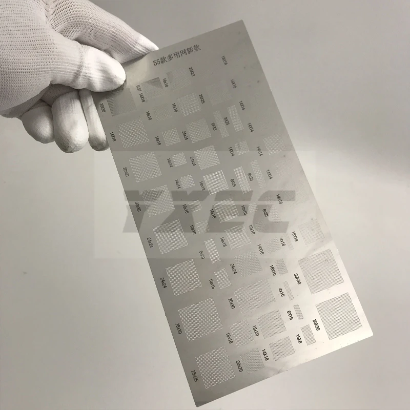 

high quality 55 Kinds of BGA soldering stencils for mobile phone PC Universal Phone Solder Paste BGA Reballing Stencils