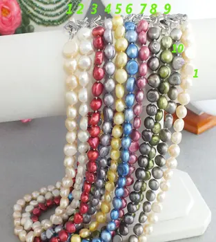 

10 colors Baroque pearl necklace!Wholesale 50 pcs mixed 40cm long necklace!