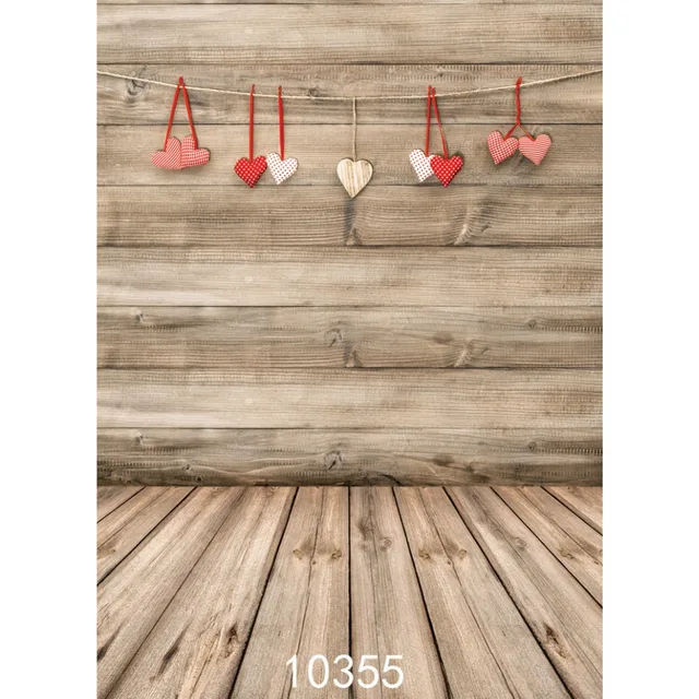 Valentine's Day Photography Backdrops Vinyl Background for Photo Studio Vintage Wood Baby Shower Photo Background Photophone